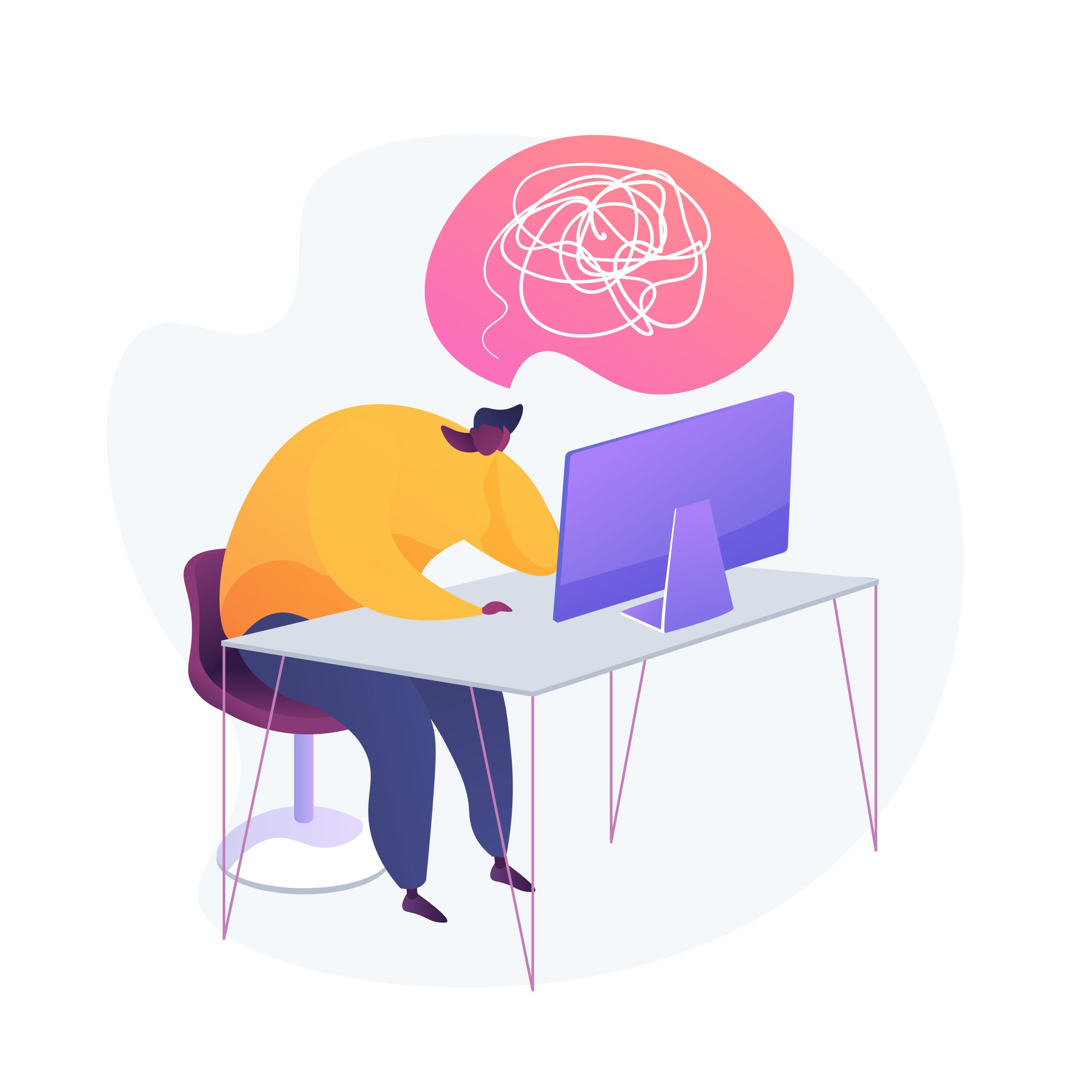 Emotional burnout vector concept metaphor