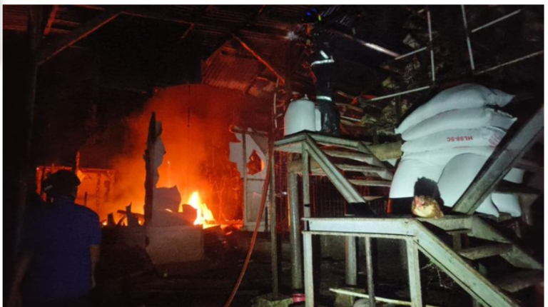 Korsleting Listrik Hanguskan Mes Karyawan dan Gudang Peternakan di Kuningan