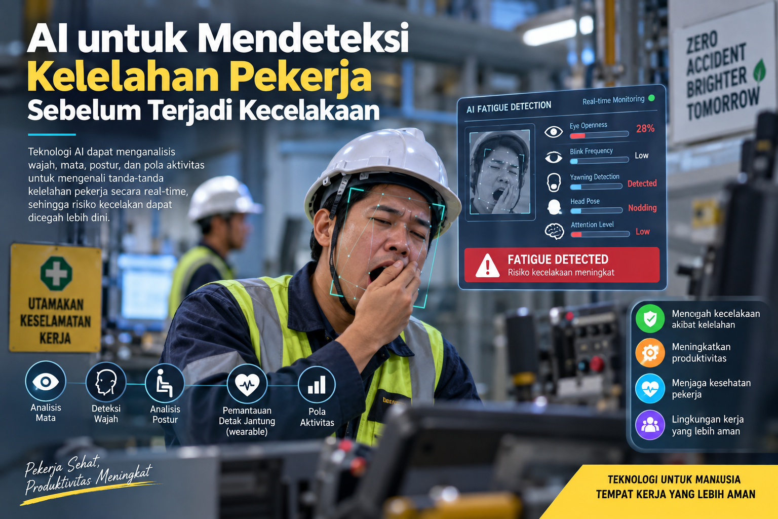 AI untuk Mendeteksi Kelelahan Pekerja Sebelum Terjadi Kecelakaan
