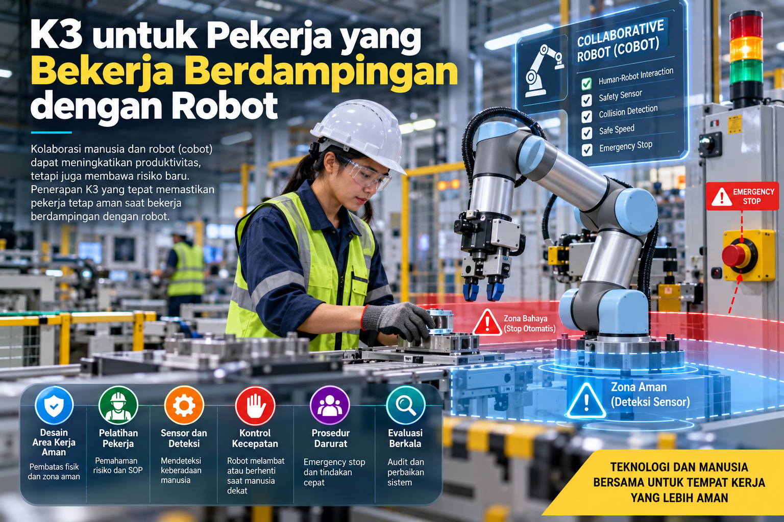 K3 untuk Pekerja yang Bekerja Berdampingan dengan Robot